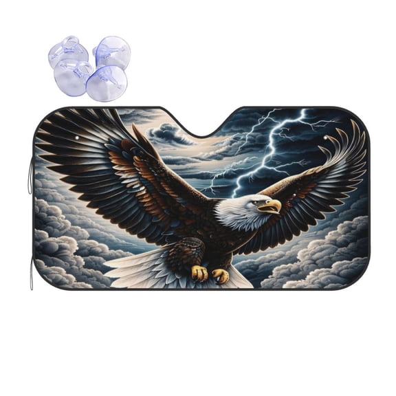 Cool Eagle Native American Inspired Car Windshield Sun Shade Universal Fit Auto Sun Visor Protector