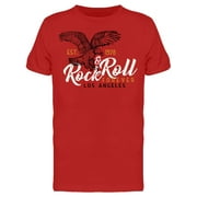 Cool Eagle Rock N Roll T-Shirt Men -Image by Shutterstock, Male Medium
