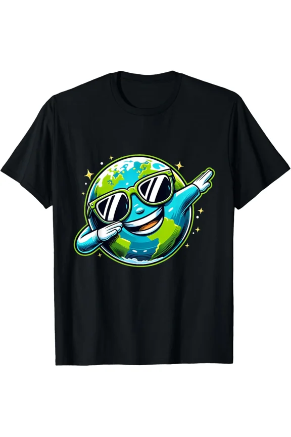Cool Earth Sunglasses Dabbing Happy Day 2025 The Dab Dance New Unisex T-Shirt, up to size 5xl