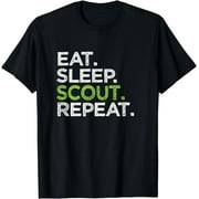 Cool Eat Sleep Scout Repeat Cub Love Scouting Leader T-Shirt
