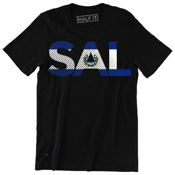 Cool El Salvador National SAL Flag And Striped Diagonally Mens T-Shirt