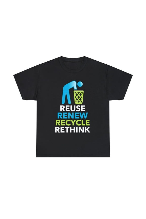 Cool Environment Reuse Renew Rethink Quote Earth Day Environment Men Shirts Big and Tall Plus Size