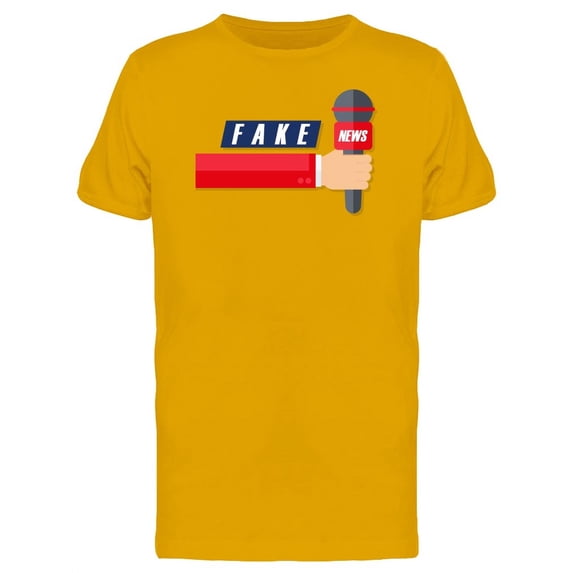 Cool Fake News Doodle T-Shirt Men -Image by Shutterstock, Male XX-Large