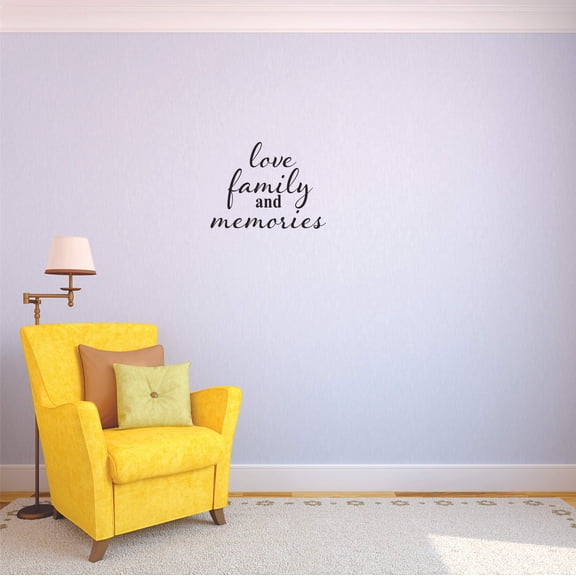 Cool Family Quotes Vinyl Home Decal | Love Family and Memories | DIY Adhesive Decoration Sticker - Wall Sayings Living Room 12" x 18"