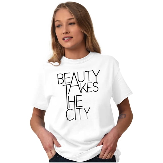 Cool Fashion Beauty Takes the City Women's Plus Size Graphic Tee Brisco Brands 2X