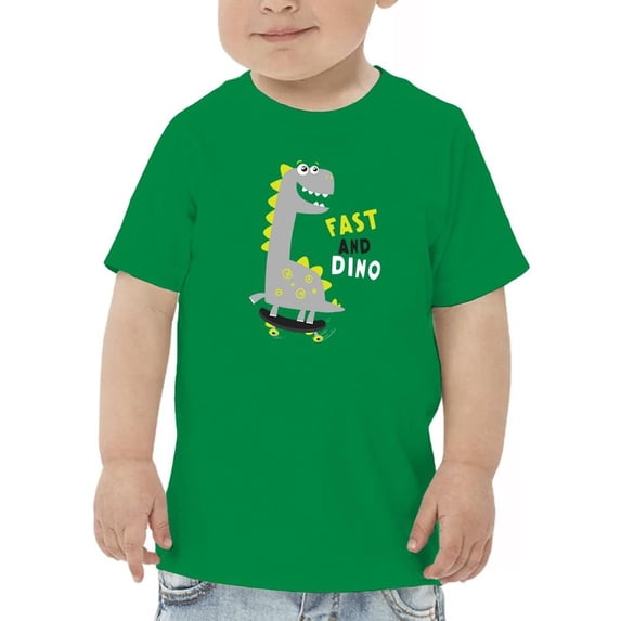 Cool Fast And Dino Skate Art T-Shirt Toddler -Image by Shutterstock, 4 Toddler
