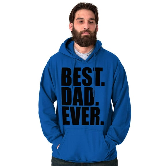 Cool Father's Day Best Dad Ever Men's Big & Tall Graphic Hoodie Brisco Brands 2X