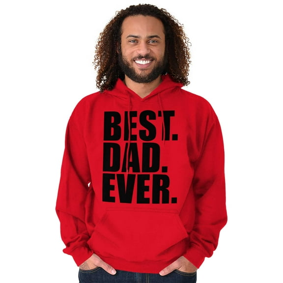 Cool Father's Day Best Dad Ever Men's Big & Tall Graphic Hoodie Brisco Brands 2X