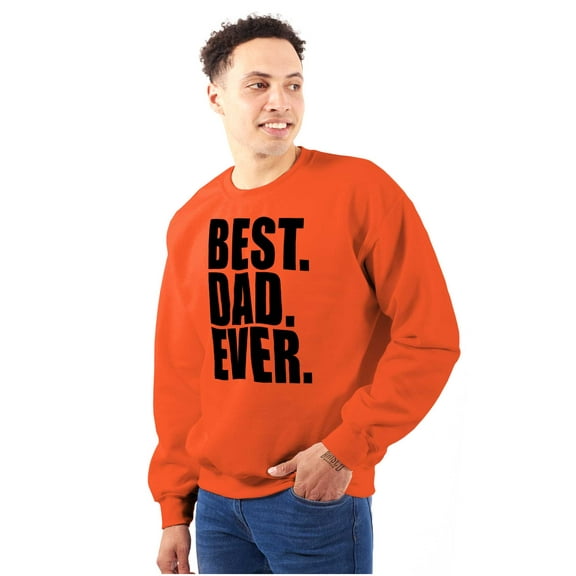 Cool Father's Day Best Dad Ever Men's Big & Tall Crewneck Sweatshirt Brisco Brands 3X