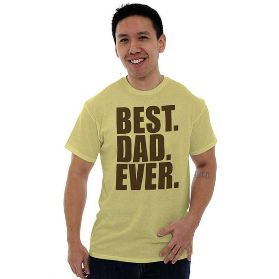 Cool Father's Day Best Dad Ever Men's Big & Tall Crewneck Graphic Tee Brisco Brands 3X