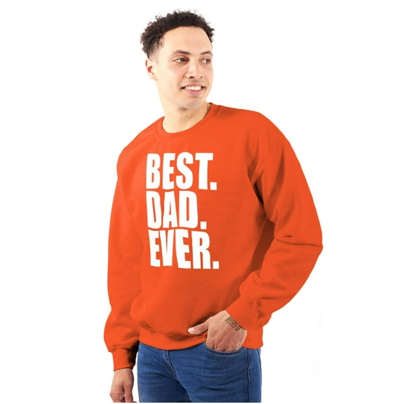 Cool Father's Day Best Dad Ever Men's Big & Tall Crewneck Sweatshirt Brisco Brands 3X
