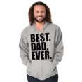 thumbnail image 1 of Cool Father's Day Best Dad Ever Men's Big & Tall Graphic Zip Up Hoodie Brisco Brands 3X, 1 of 4