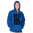 thumbnail image 1 of Cool Father's Day Best Dad Ever Zip Hoodie Sweatshirt Men Brisco Brands S, 1 of 6