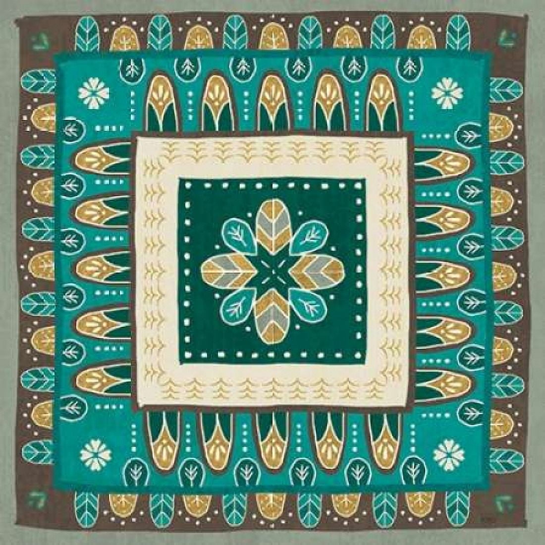 Cool Feathers Tiles III Canvas Art - Veronique Charron (24 x 24)