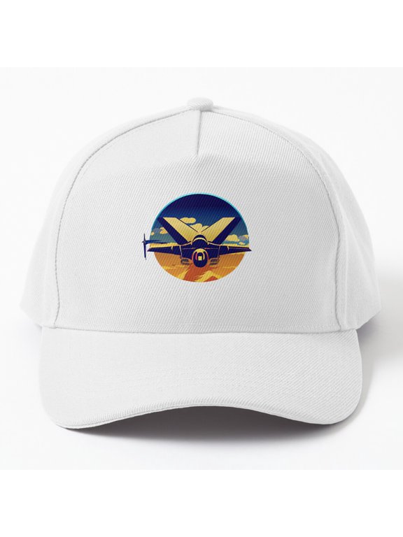 Cool Fighter Plane Baseball Cap, Aviation Aircraft Graphic Design, Classic Everyday Hat