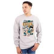 Cool Fighting Popeye Hard Knock Life Men Big & Tall Long Sleeve Tee Brisco Brands 3X