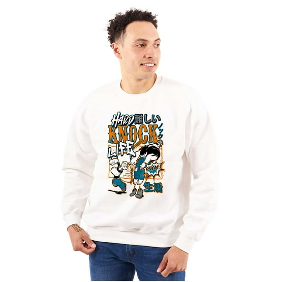 Cool Fighting Popeye Hard Knock Life Men Big & Tall Sweatshirt Brisco Brands 4X