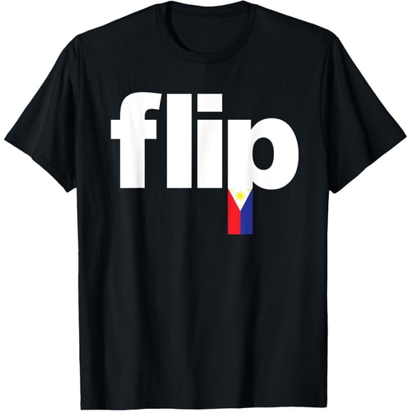 Cool Filipino Flag Pride T-Shirt - Pinoy Flip Logo Tee T-Shirt