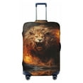 Cool Fire Lion Travel Luggage Cover No Luggage Suitcase, Suitcase