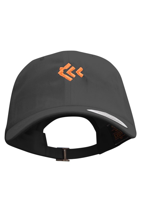 Cool Fish Line Logo Embroidered Dad Style Unstructured Low Profile 6 panel Cotton Cap - Black OSFM