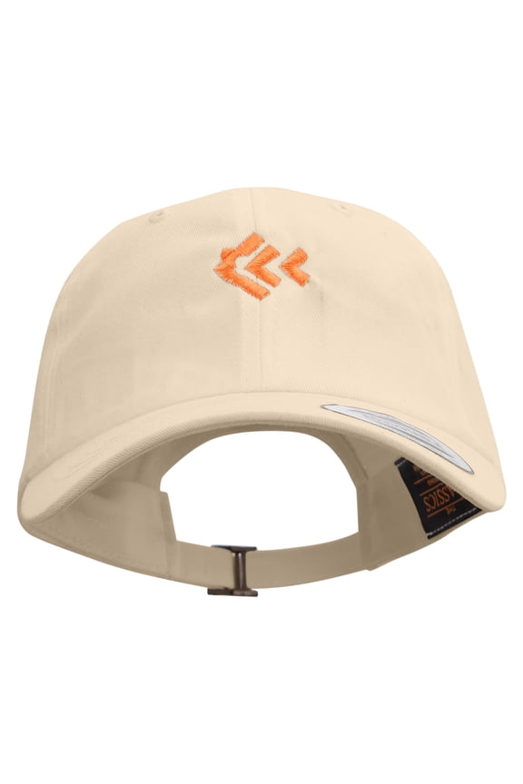 Cool Fish Line Logo Embroidered Dad Style Unstructured Low Profile 6 panel Cotton Cap - Khaki OSFM