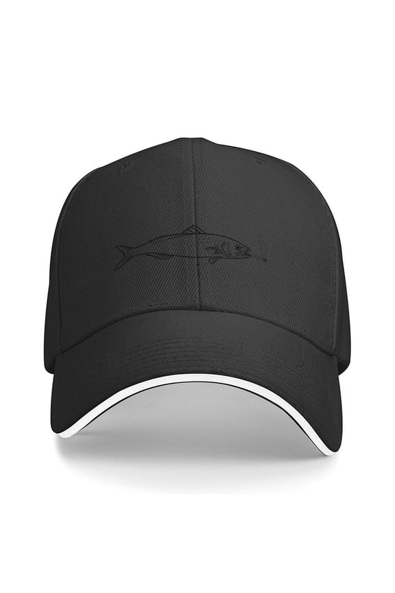 Cool Fish Smoking Print Baseball Cap Adjustable Strap for Running Workouts and Outdoor Activities All Seasons,Made In USA,Adult One Size Fits All
