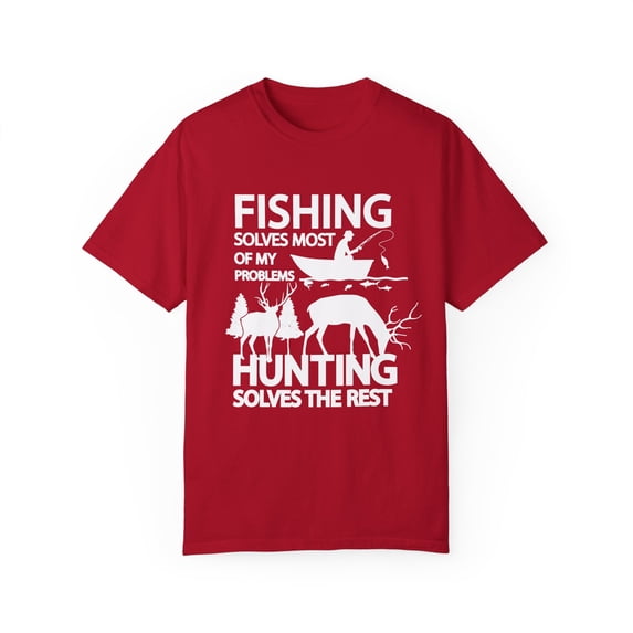 Cool Fishing And Hunting Outdoors Activity Unisex Garment-Dyed T-shirt