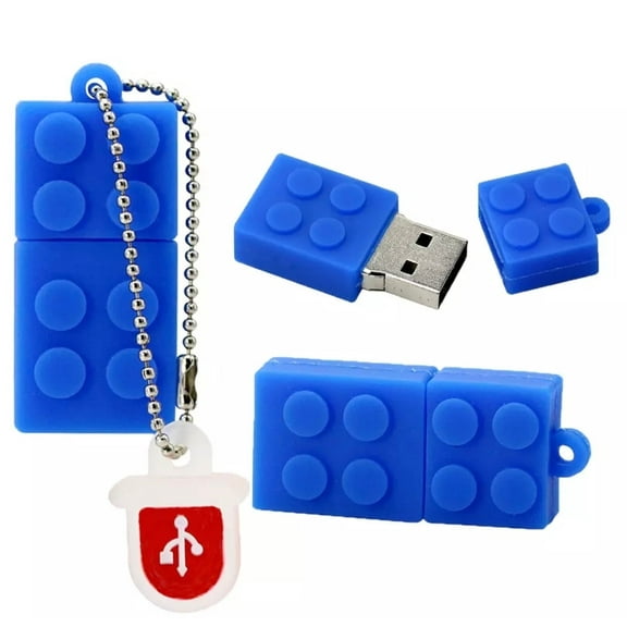 Cool Flash Drive - Cool USB Jump Drive - 16 GB Flash Drive - Fun Storage Device - 16 GB (Blue)