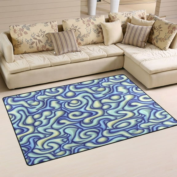 Cool Flow Soft Polyester Area Rug 31''x20'', Non Slip, Memory Foam, Water Absorbent