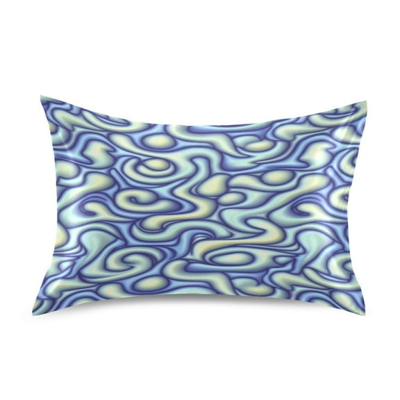 Cool Flow Standard Size Satin Pillowcase 20''x26'' Double-Sided Print Soft Wrinkle Resistant