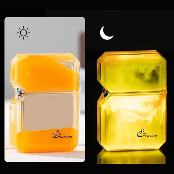 Cool Fluorescent Color Quicksand Windproof Lighter, Surprise Gift 5ml