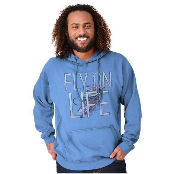 Cool Fly Fishing Life Fishermens Lure Unisex Plus Fleece Graphic Hoodie Brisco Brands 2X