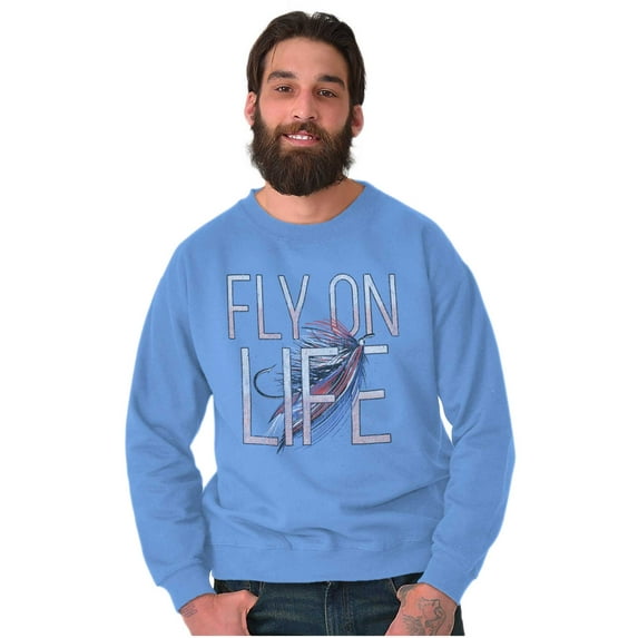 Cool Fly Fishing Life Fishermens Lure Unisex Plus Fleece Graphic Sweatshirt Brisco Brands 2X