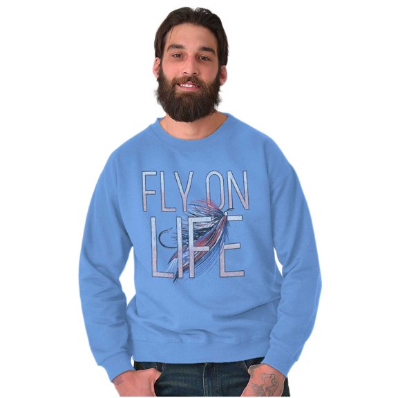Cool Fly Fishing Life Fishermens Lure Unisex Plus Fleece Graphic Sweatshirt Brisco Brands 2X