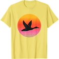 thumbnail image 1 of Cool Flying Duck Animal Silhouette at Sunset Nature Bird T-Shirt, 1 of 1