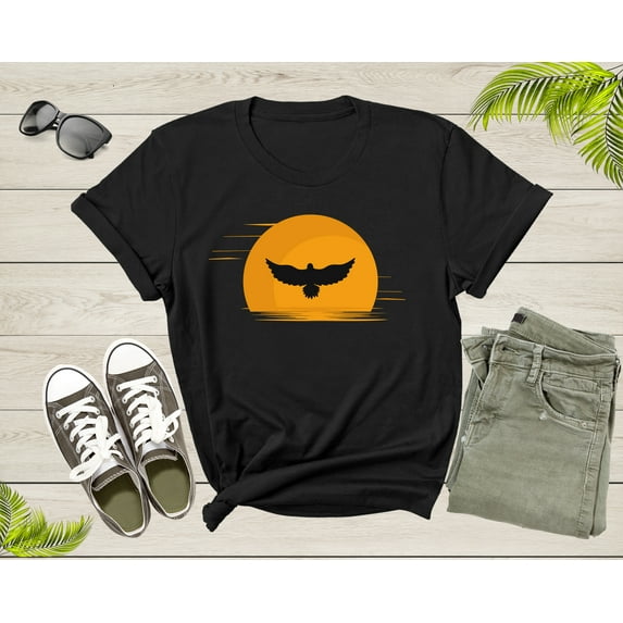 Cool Flying Eagle Bird At Sunset For Women Men T-shirt Soaring American Eagle Bird For Boys Girls Youth Shirt Bald Eagle Bird Gift Tshirt