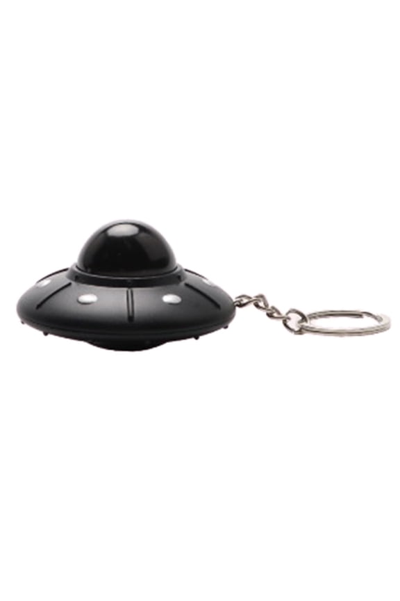 Cool Flying Saucer Keychain LED Light Spaceship Model Pendant Keyring Unique Decoration for Keychains or Backpacks