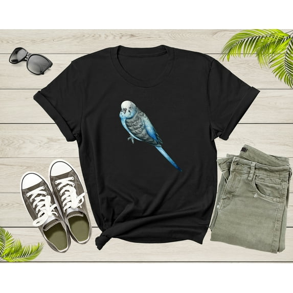 Cool Flying Wings Blue Parakeet Budgie Bird Tropical Animal T-Shirt Budgie Lover Owner Gift for Men Women Boys Girls Teens Graphic Tshirt