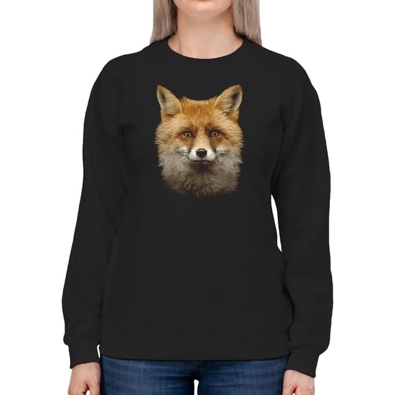 Cool Fox Face Sweatshirt Women -Image by Shutterstock, Female XX-Large