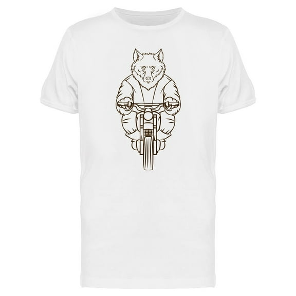 Cool Fox Rider Sketch T-Shirt Men -Image by Shutterstock, Male Small