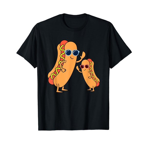 Cool Franks Sausages Weiner Fast Food Sunglasses Hot Dog T-Shirt