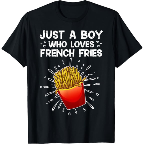 Cool French Fries For Boys Kids Sweet Potato Chef Fast Food T-ShirtMen and women, Black T-shirt, size: Extra large