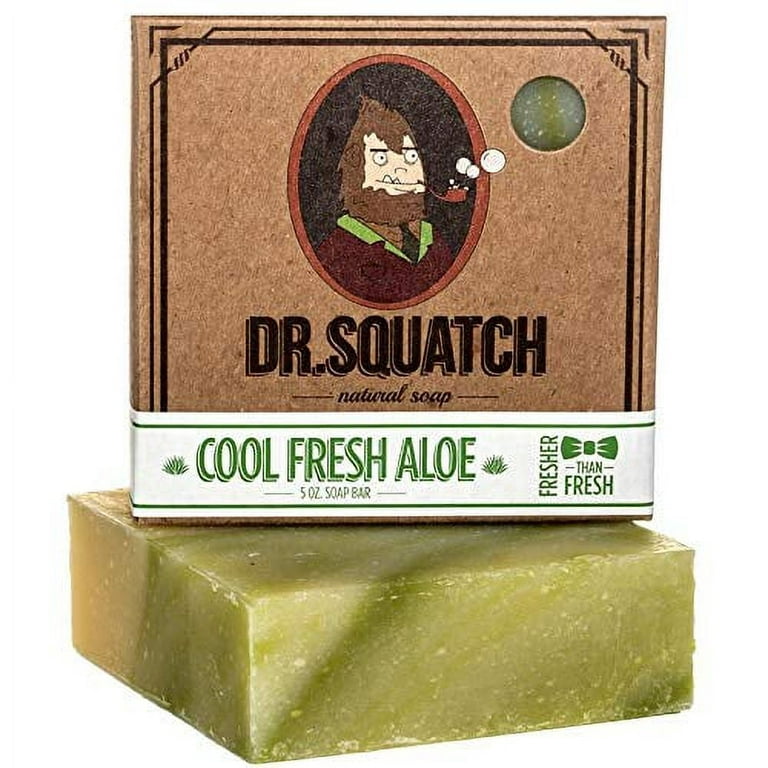 Dr. Squatch Men's Soap Cool Fresh Aloe (4 Bars) Best Seller 30