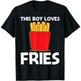 thumbnail image 1 of Cool Fries Design For Boys Kids Fast Food Dish Snack Lovers T-Shirt, 1 of 4