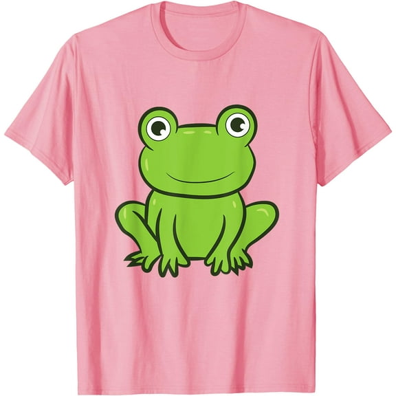Cool Frog Amphibian Lover Unisex T-Shirt for Men Women Kids,Light Pink Color,Size 4T