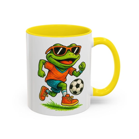 Cool Frog S1occer Mug, Funnpor Frog Coffee Cup, S1occer Player Gift, Cute Animal Football Mug, Spor Lover Cup,Unique Team GifT1 Idea