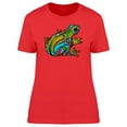 thumbnail image 1 of Cool Frog With Ethnic Texture T-Shirt Women -Image by Shutterstock, Female XX-Large, 1 of 2