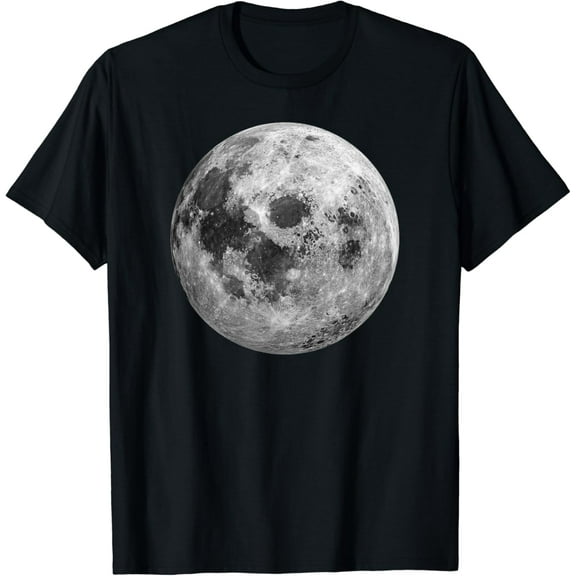 Cool Full Moon Luna Graphic Space Astronomy Science T-Shirt