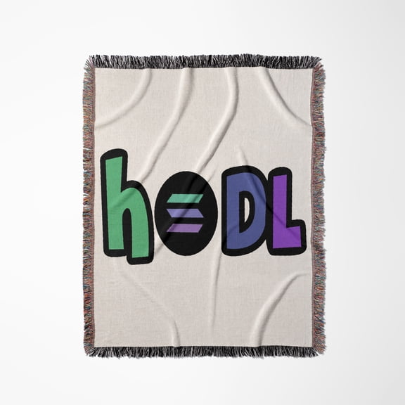 Cool Fun Hodl Solana Crypto Currency Sol Coin Crypto Investor, Woven Blanket