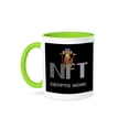 thumbnail image 1 of Cool Fun Nft Collector Non-Fungible Crypto Monk Monkey Pun, 15oz Two-Tone Green Mug, 1 of 7